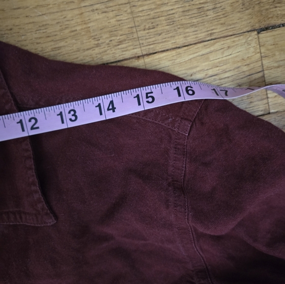 CHICO'S DESIGN RED CROPPED JACKET Linen Blend SIZE 1 M 8-10 - Picture 8 of 10